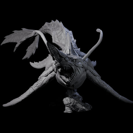 Sinuous Zaratan Tidehunter Miniature for Dungeons and Dragons, Pathfinder or other TTRPGs