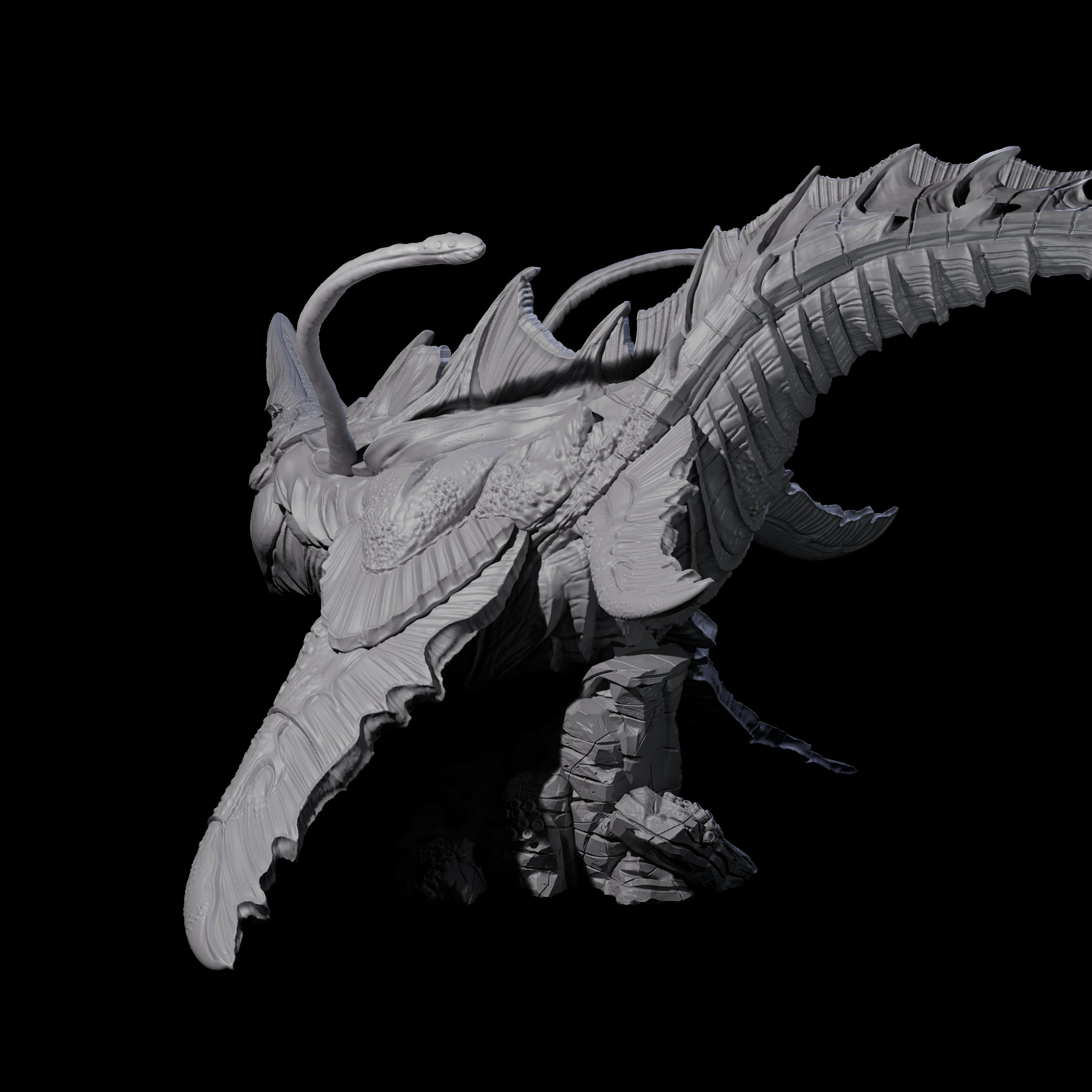 Sinuous Zaratan Tidehunter Miniature for Dungeons and Dragons, Pathfinder or other TTRPGs