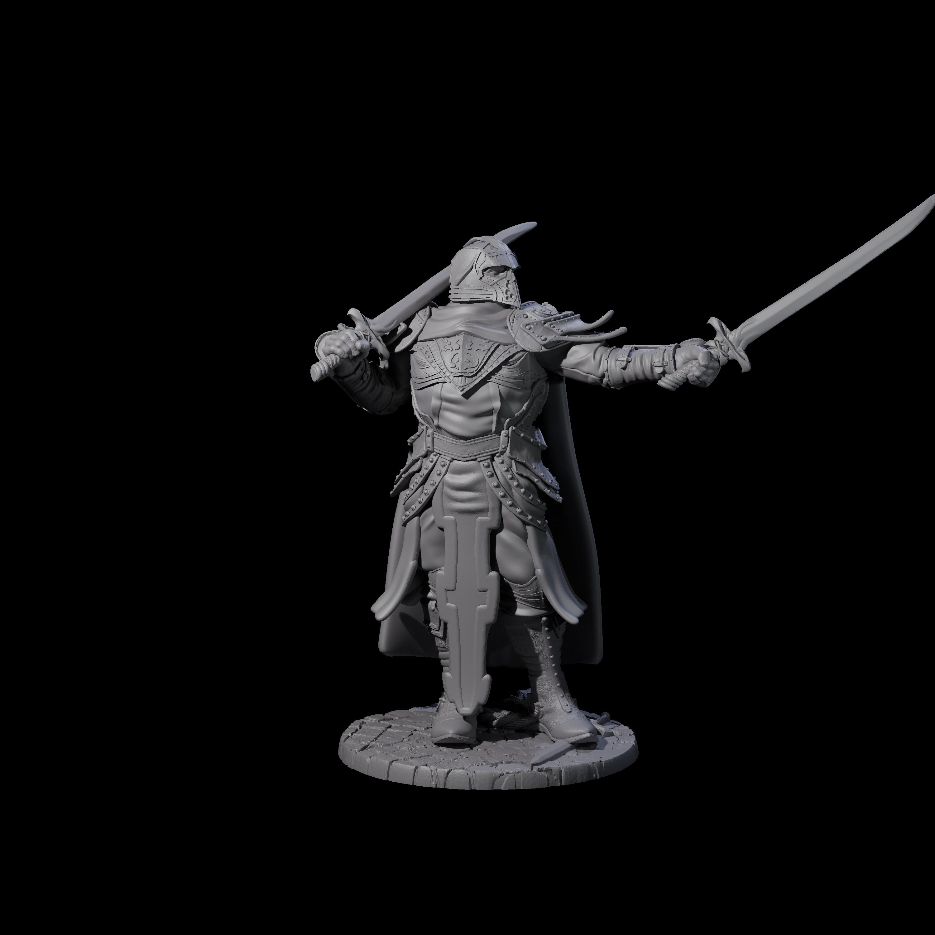Sir Balyn - Duel Sword Fighter Miniature for Dungeons and Dragons, Pathfinder or other TTRPGs