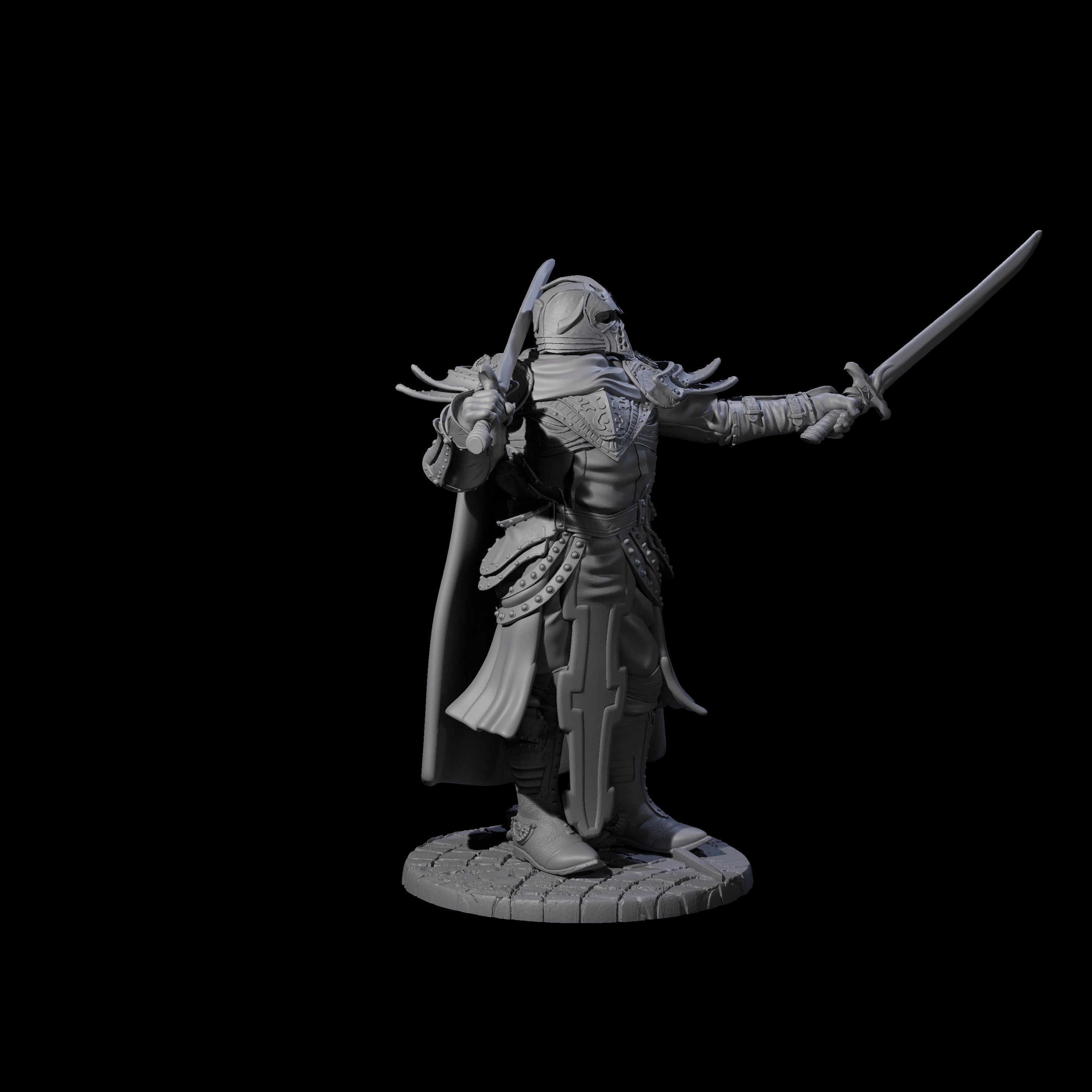 Sir Balyn - Duel Sword Fighter Miniature for Dungeons and Dragons, Pathfinder or other TTRPGs