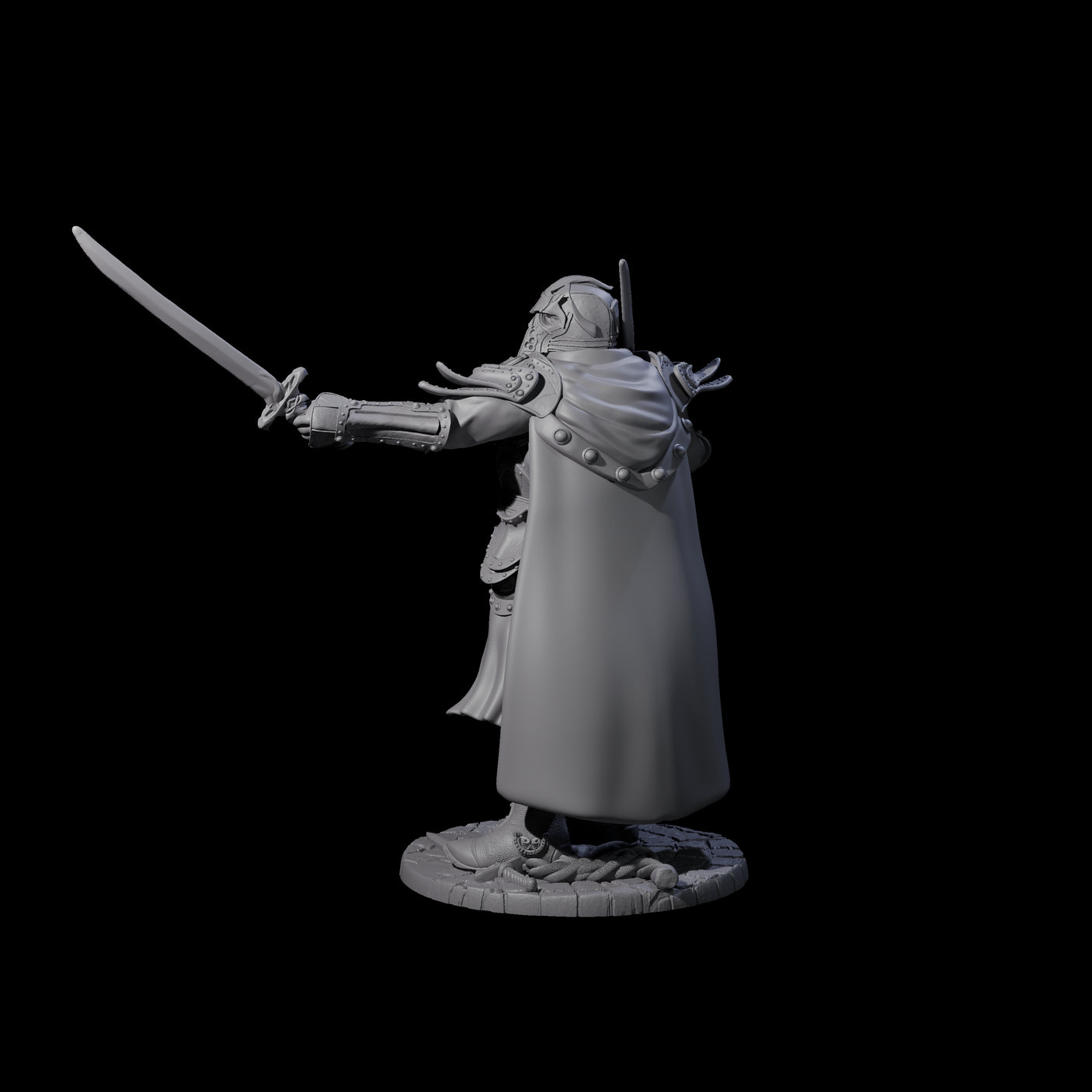 Sir Balyn - Duel Sword Fighter Miniature for Dungeons and Dragons, Pathfinder or other TTRPGs