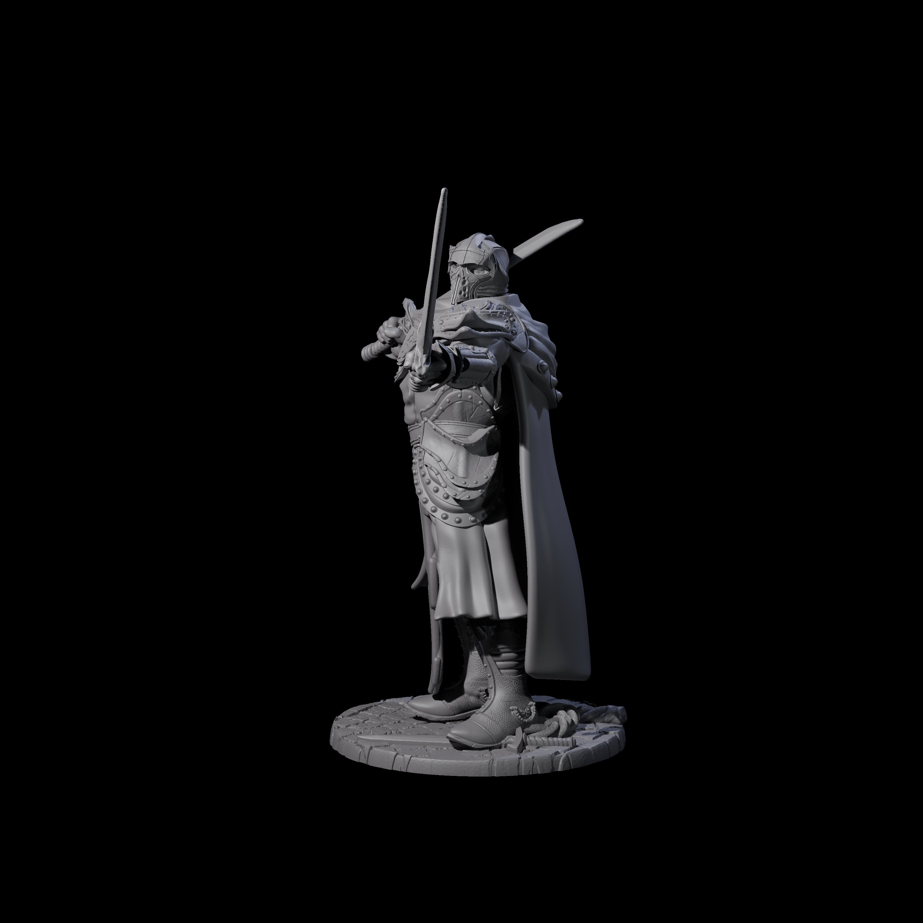 Sir Balyn - Duel Sword Fighter Miniature for Dungeons and Dragons, Pathfinder or other TTRPGs