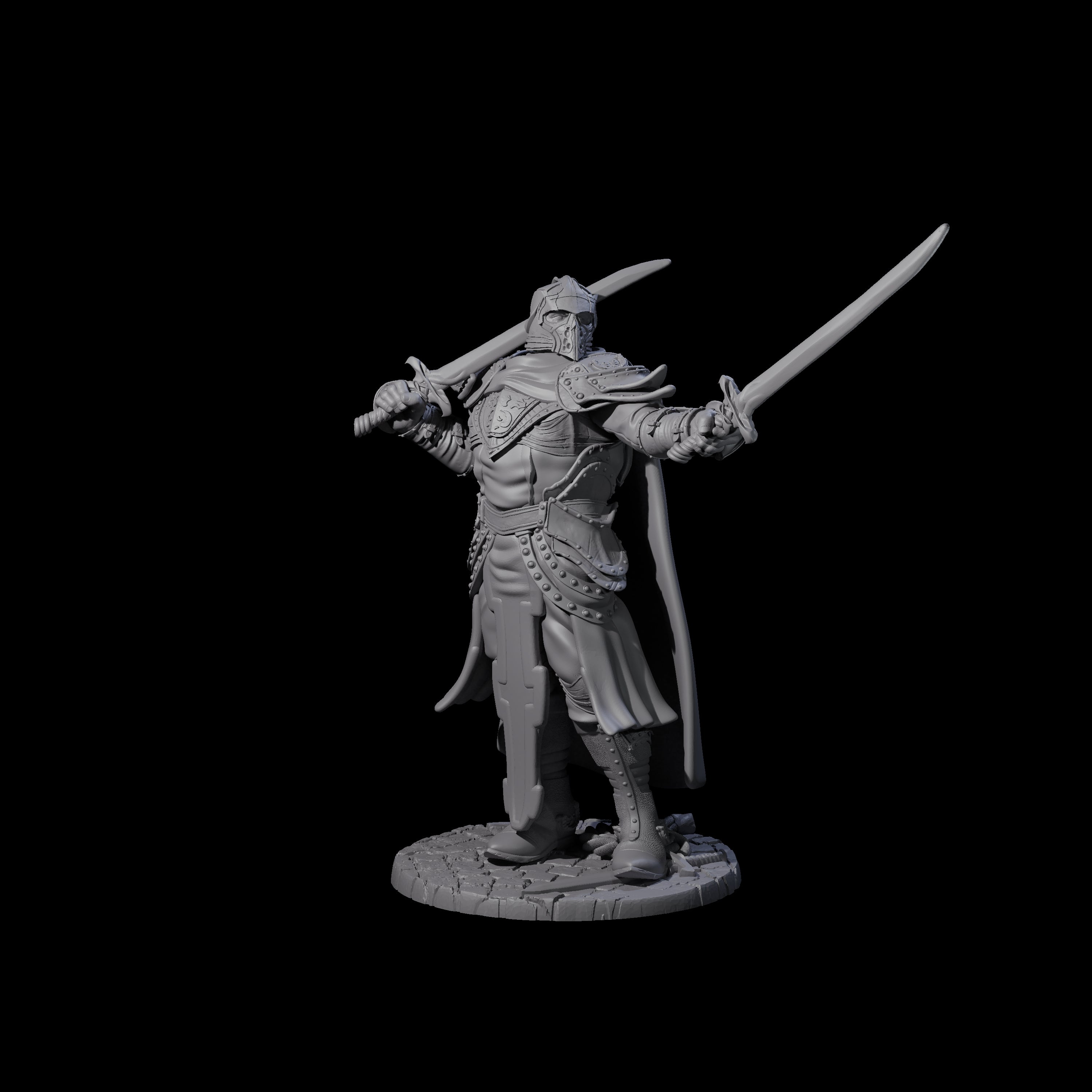 Sir Balyn - Duel Sword Fighter Miniature for Dungeons and Dragons, Pathfinder or other TTRPGs