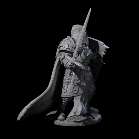 Sir Percival - Sword and Board Fighter Miniature for Dungeons and Dragons, Pathfinder or other TTRPGs