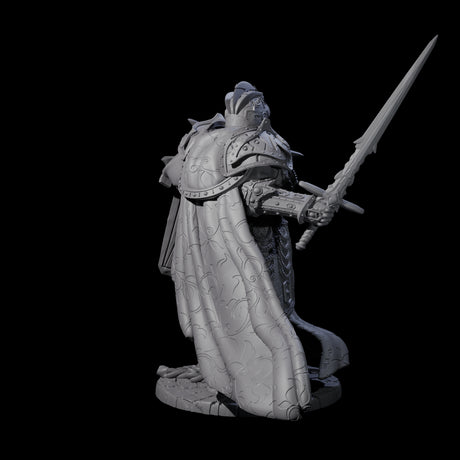 Sir Percival - Sword and Board Fighter Miniature for Dungeons and Dragons, Pathfinder or other TTRPGs