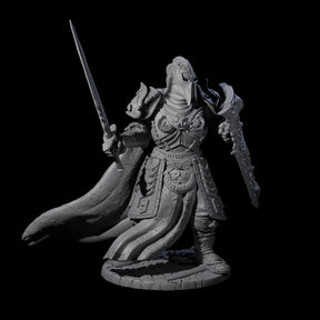 Sir Percival - Sword and Board Fighter Miniature for Dungeons and Dragons, Pathfinder or other TTRPGs