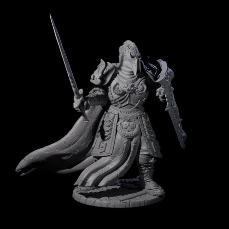 Sir Percival - Sword and Board Fighter Miniature for Dungeons and Dragons, Pathfinder or other TTRPGs