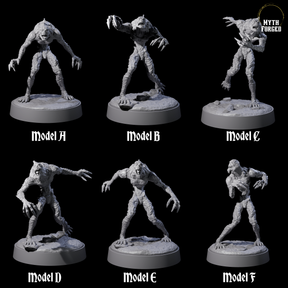 Six Angry Meenlocks Miniature for Dungeons and Dragons, Pathfinder or other TTRPGs