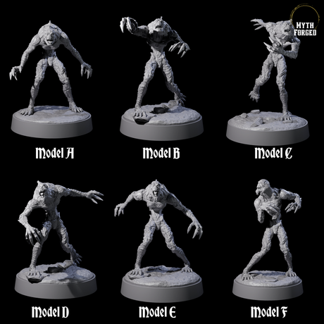 Six Angry Meenlocks Miniature for Dungeons and Dragons, Pathfinder or other TTRPGs