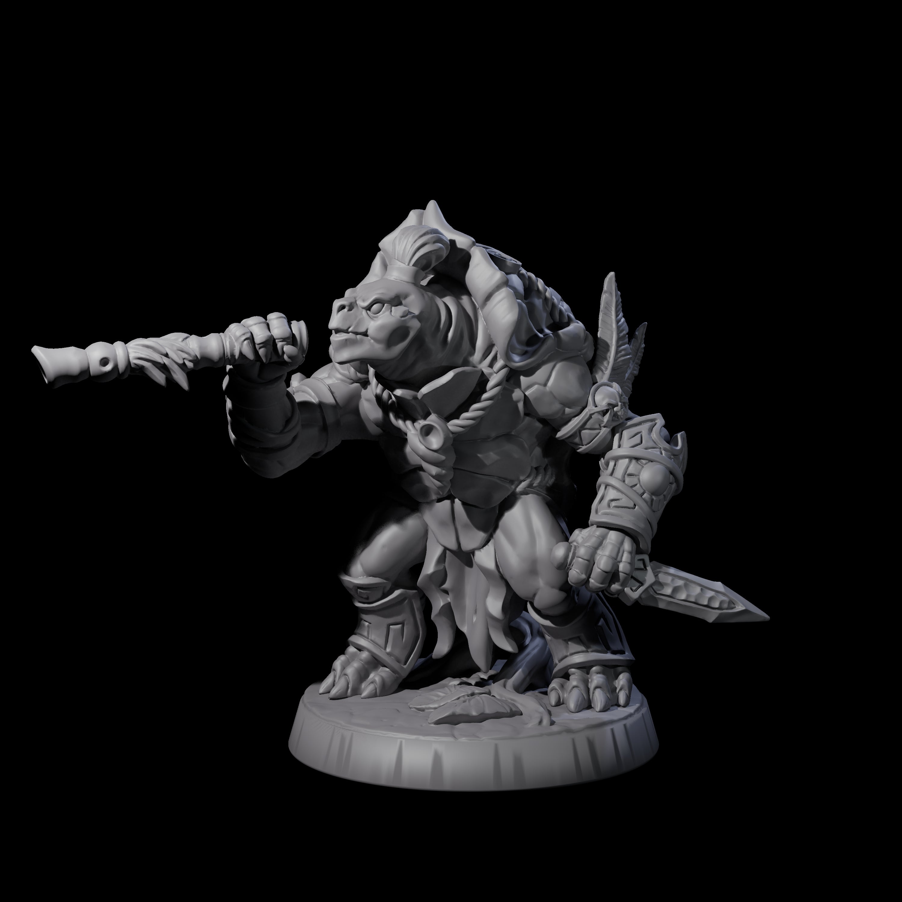 Six Brave Tortle Warriors Miniature for Dungeons and Dragons, Pathfinder or other TTRPGs