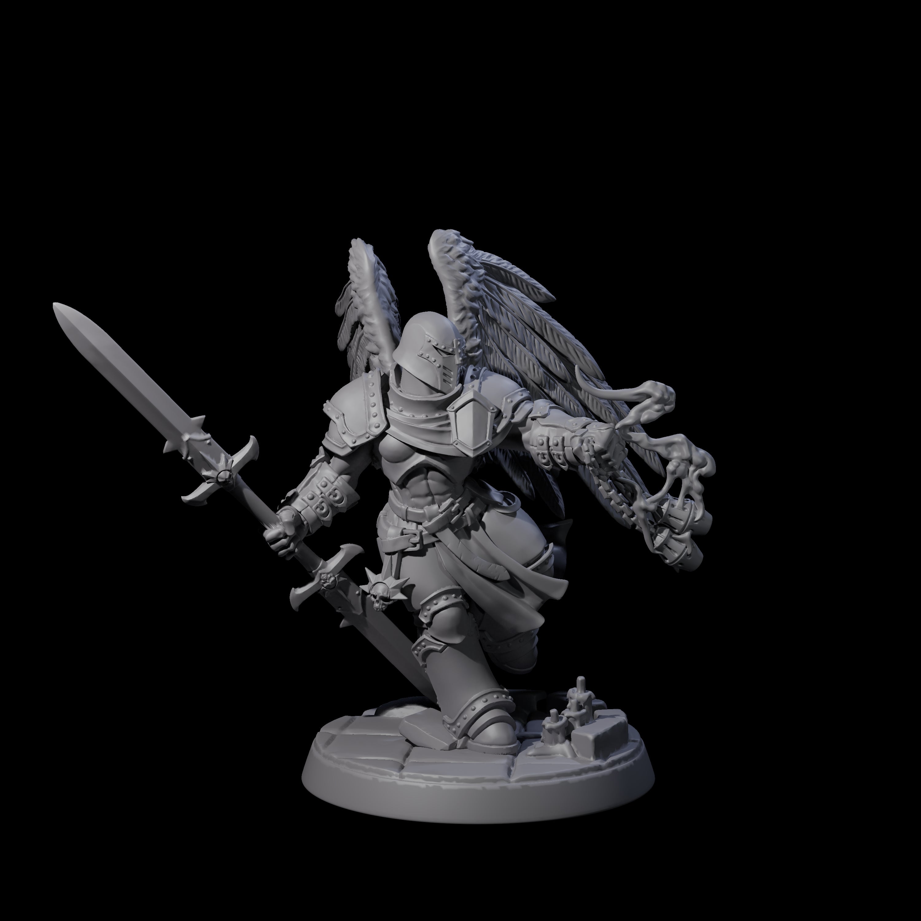 Six Celestial Foot Soliders Miniature for Dungeons and Dragons, Pathfinder or other TTRPGs