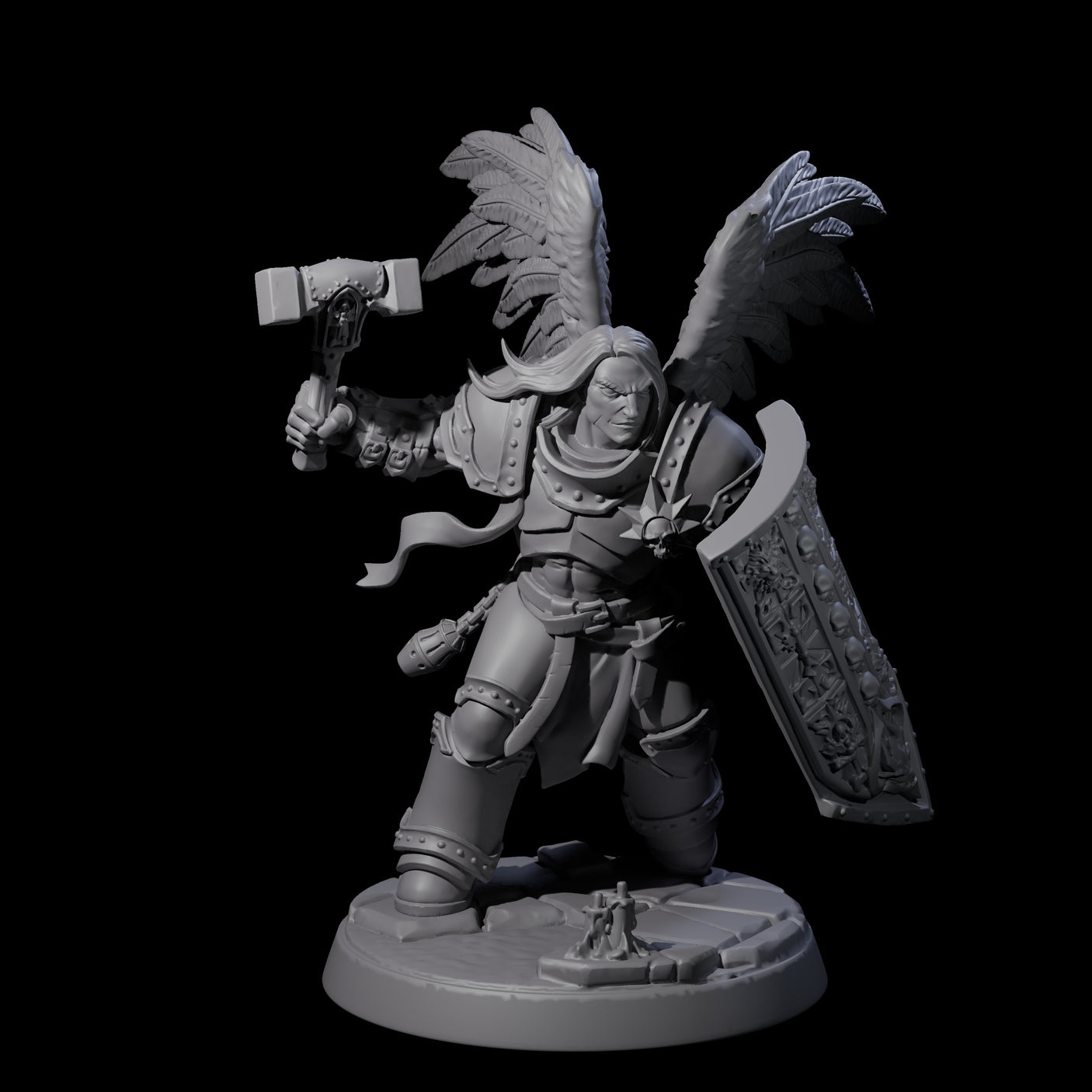 Six Celestial Foot Soliders Miniature for Dungeons and Dragons, Pathfinder or other TTRPGs