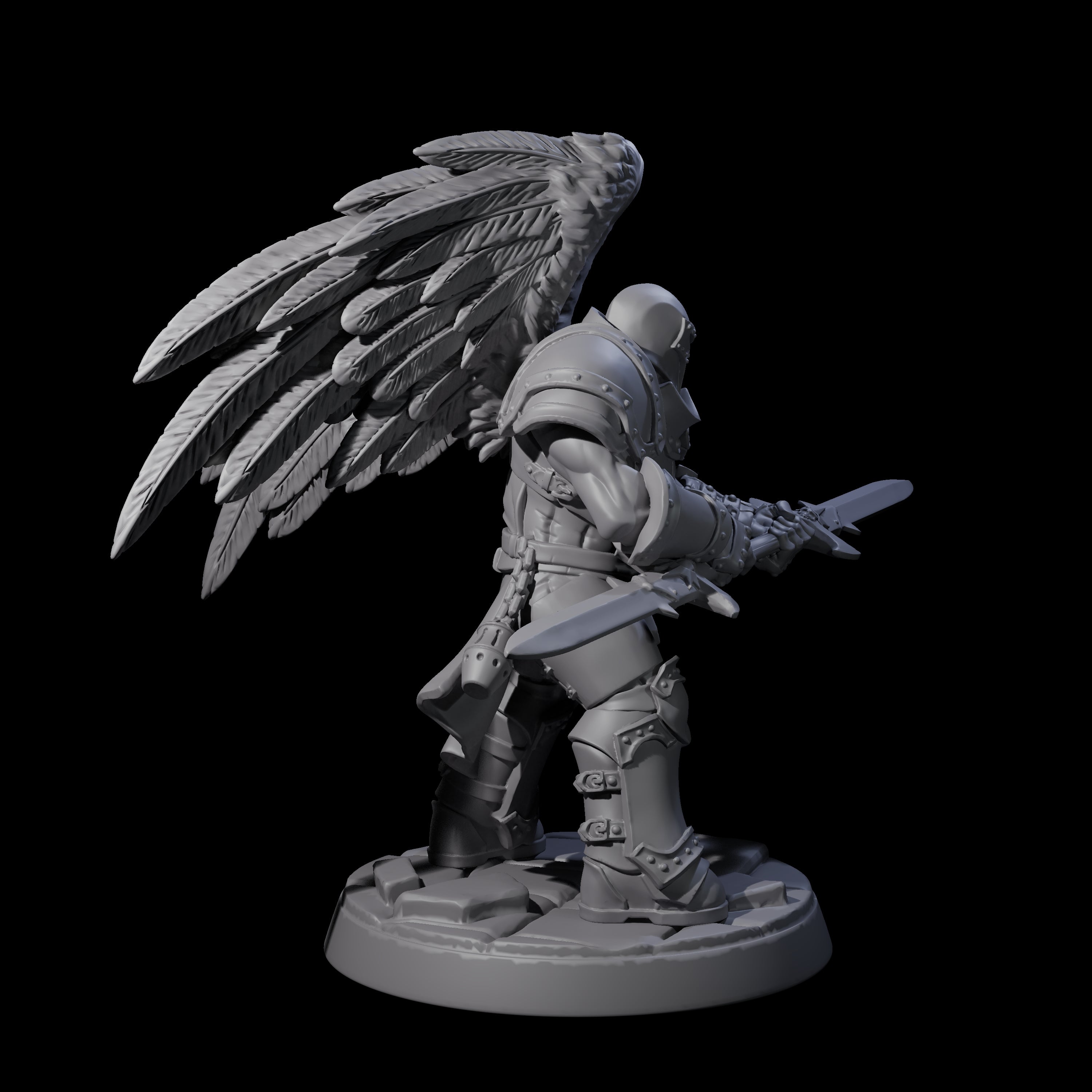 Six Celestial Foot Soliders Miniature for Dungeons and Dragons, Pathfinder or other TTRPGs