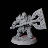 Six City Guard Dwarves Miniature for Dungeons and Dragons, Pathfinder or other TTRPGs