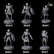 Six Clanking Armoured Skeletons Miniature for Dungeons and Dragons, Pathfinder or other TTRPGs
