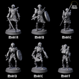 Six Clanking Armoured Skeletons Miniature for Dungeons and Dragons, Pathfinder or other TTRPGs