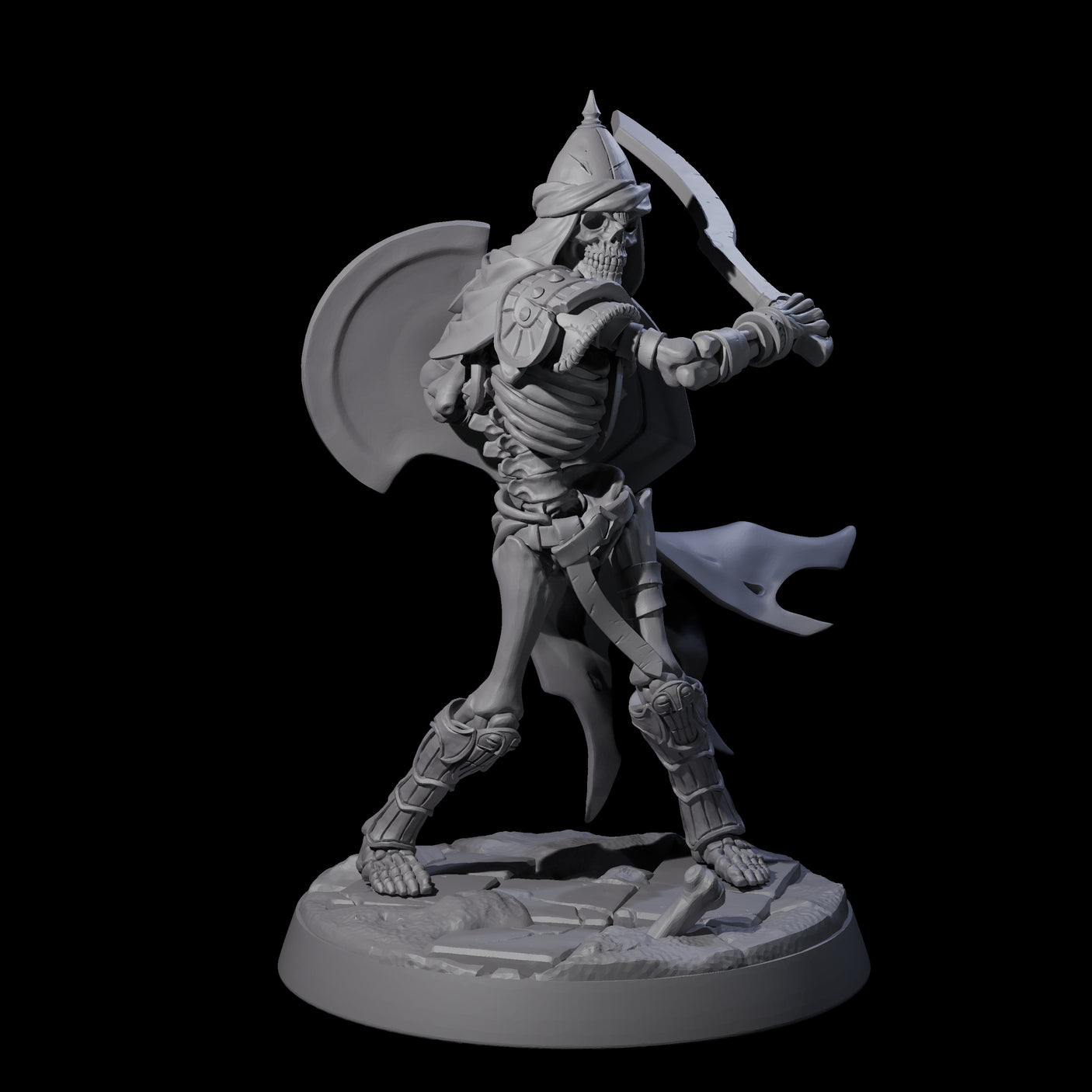 Six Clattering Skeletons Miniature for Dungeons and Dragons, Pathfinder or other TTRPGs