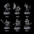 Six Clattering Skeletons Miniature for Dungeons and Dragons, Pathfinder or other TTRPGs