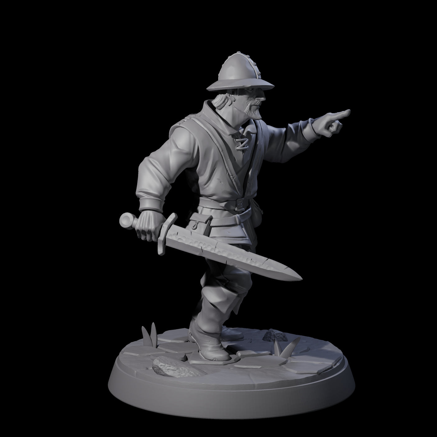 Six Cobbled Together Militia Miniature for Dungeons and Dragons, Pathfinder or other TTRPGs