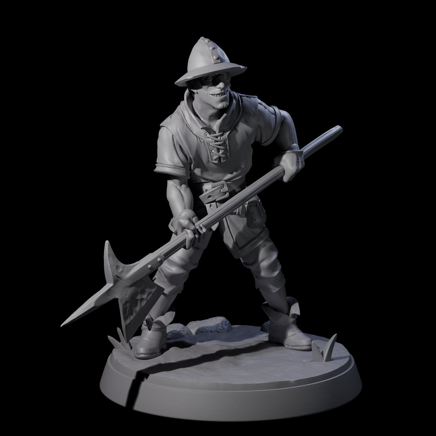Six Cobbled Together Militia Miniature for Dungeons and Dragons, Pathfinder or other TTRPGs