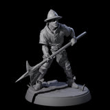Six Cobbled Together Militia Miniature for Dungeons and Dragons, Pathfinder or other TTRPGs