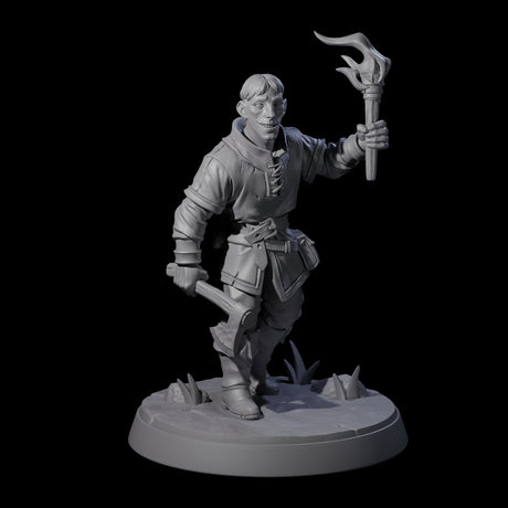 Six Cobbled Together Militia Miniature for Dungeons and Dragons, Pathfinder or other TTRPGs