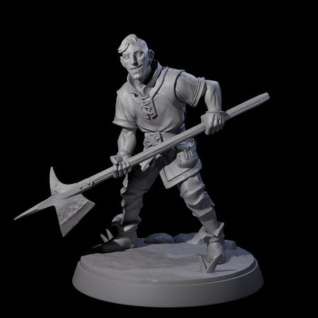 Six Cobbled Together Militia Miniature for Dungeons and Dragons, Pathfinder or other TTRPGs