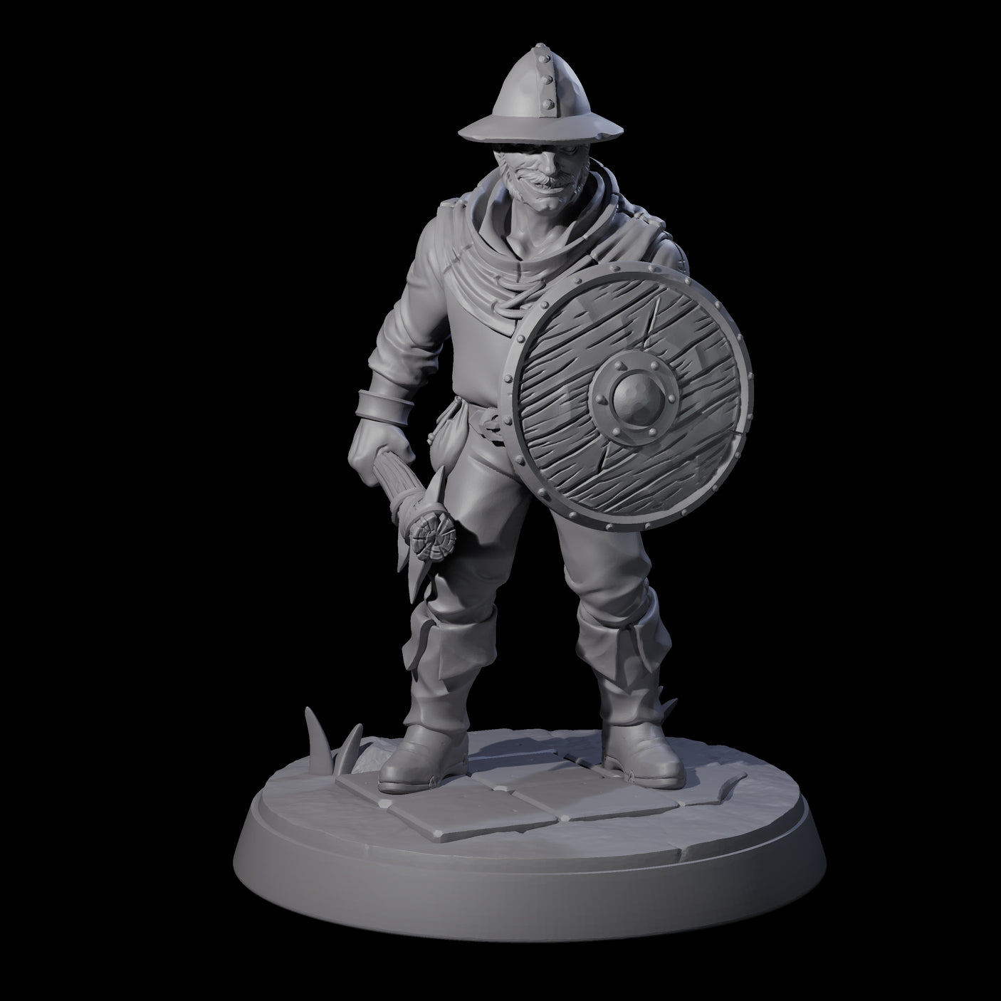 Six Cobbled Together Militia Miniature for Dungeons and Dragons, Pathfinder or other TTRPGs