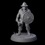 Six Cobbled Together Militia Miniature for Dungeons and Dragons, Pathfinder or other TTRPGs
