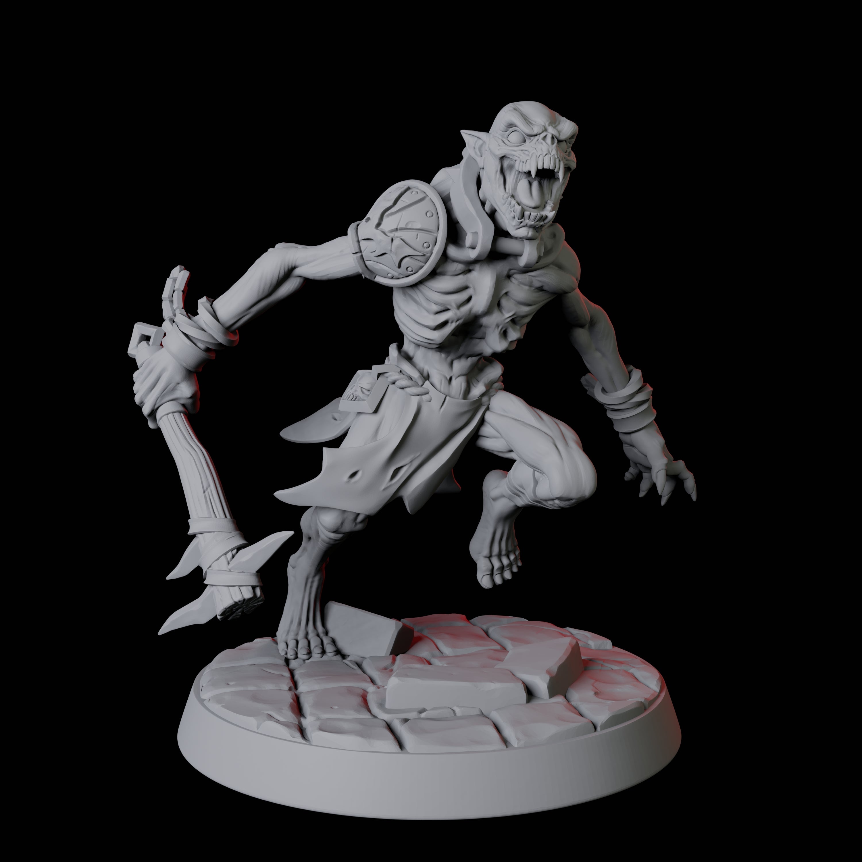 Six Creeping Ghouls Miniature for Dungeons and Dragons, Pathfinder or other TTRPGs