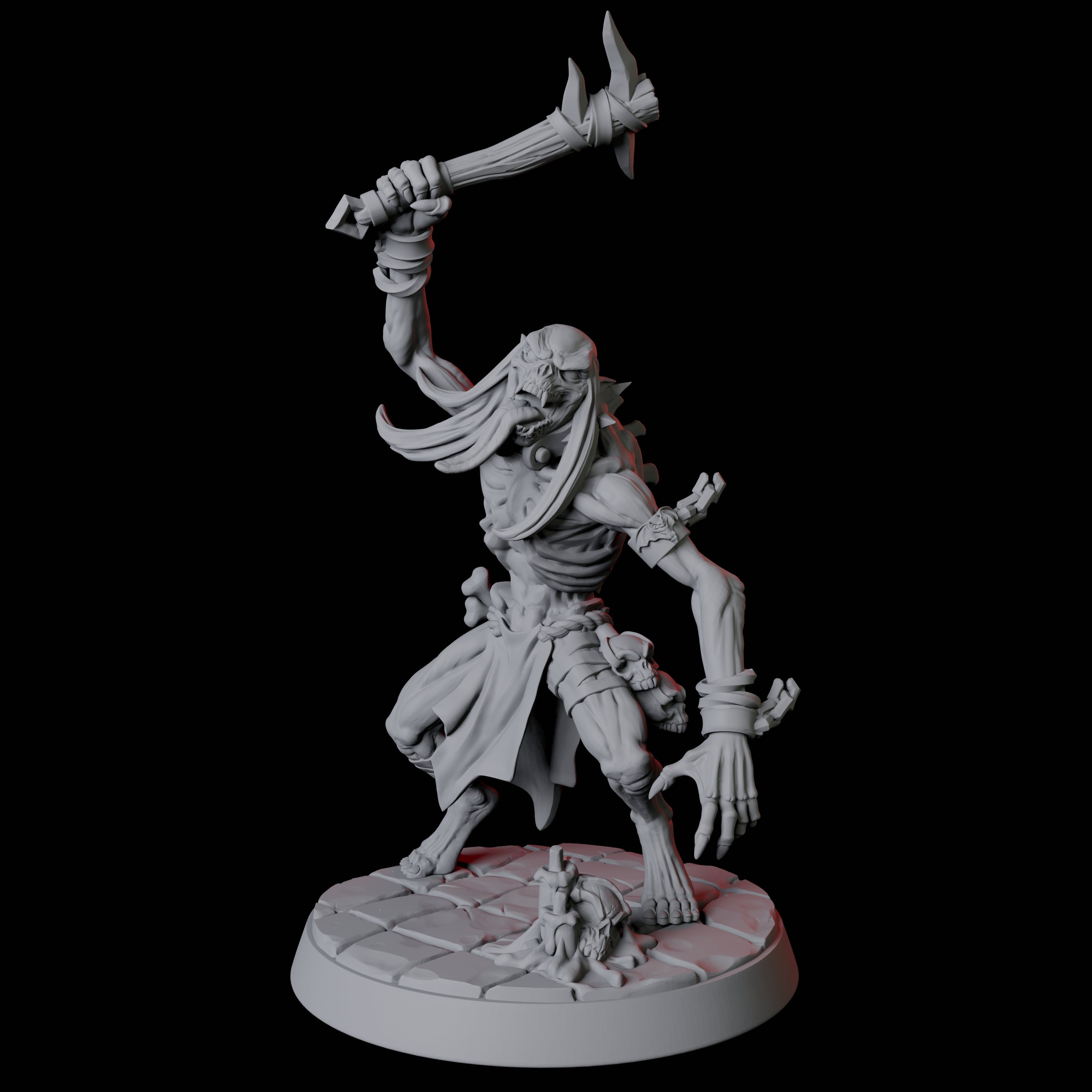 Six Creeping Ghouls Miniature for Dungeons and Dragons, Pathfinder or other TTRPGs