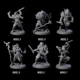 Six Cunning Northmen Rogues and Wizards Miniature for Dungeons and Dragons, Pathfinder or other TTRPGs