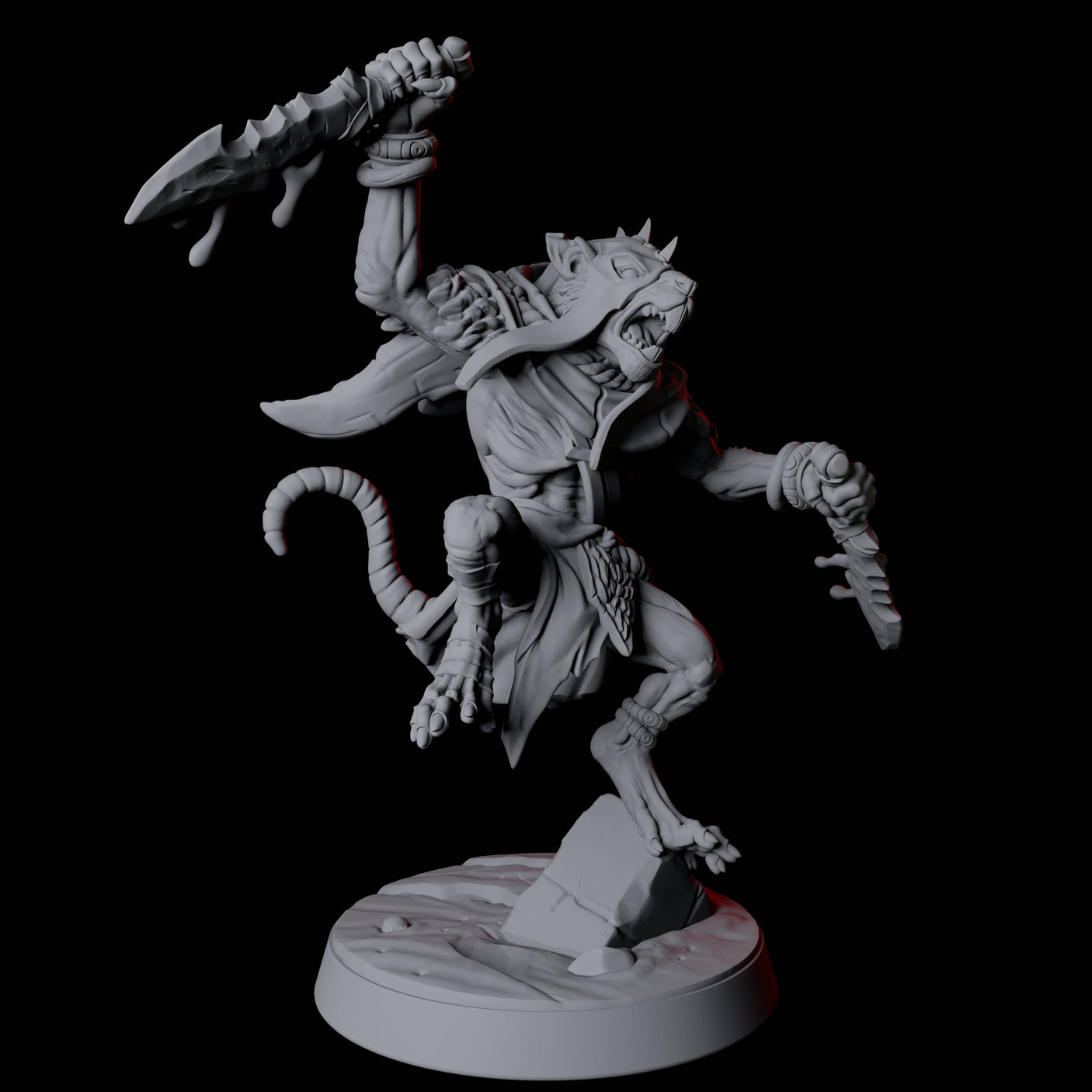Six Cunning Ratfolk Soldiers Miniature for Dungeons and Dragons, Pathfinder or other TTRPGs