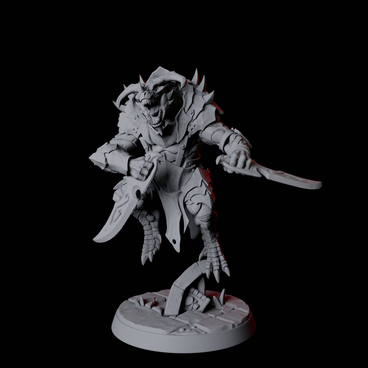 Six Dauntless Dragonborn Fighters Miniature for Dungeons and Dragons, Pathfinder or other TTRPGs