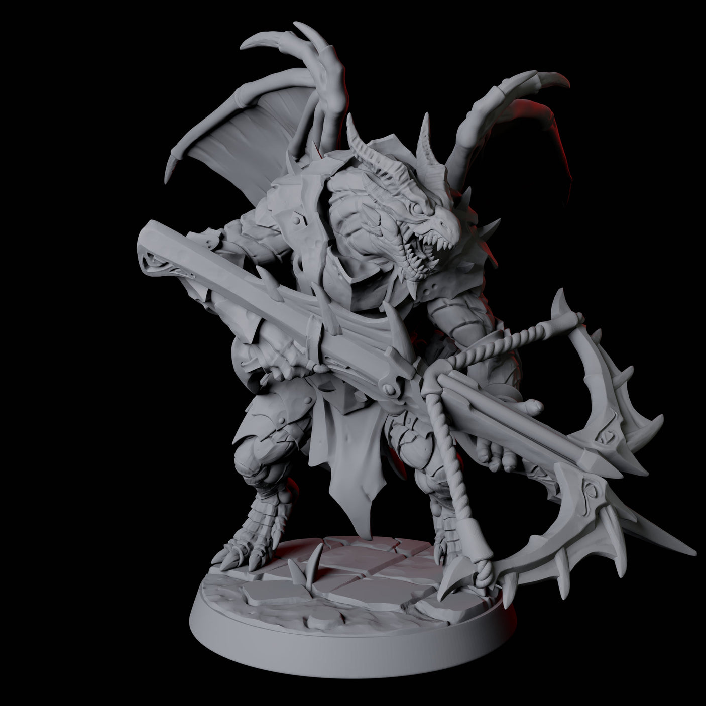 Six Dauntless Dragonborn Fighters Miniature for Dungeons and Dragons, Pathfinder or other TTRPGs