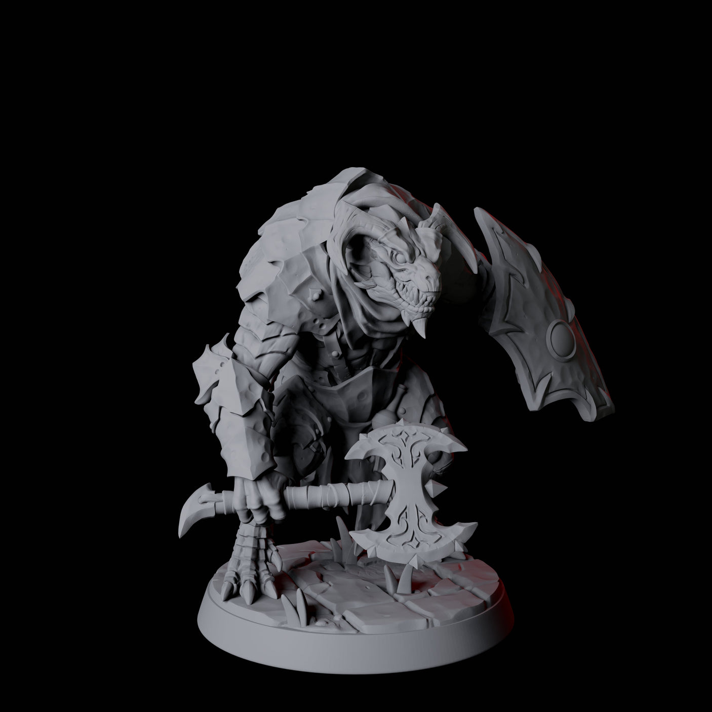 Six Dauntless Dragonborn Fighters Miniature for Dungeons and Dragons, Pathfinder or other TTRPGs
