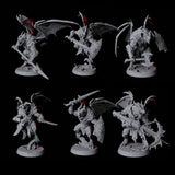 Six Dauntless Dragonborn Fighters Miniature for Dungeons and Dragons, Pathfinder or other TTRPGs