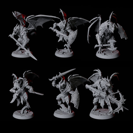 Six Dauntless Dragonborn Fighters Miniature for Dungeons and Dragons, Pathfinder or other TTRPGs