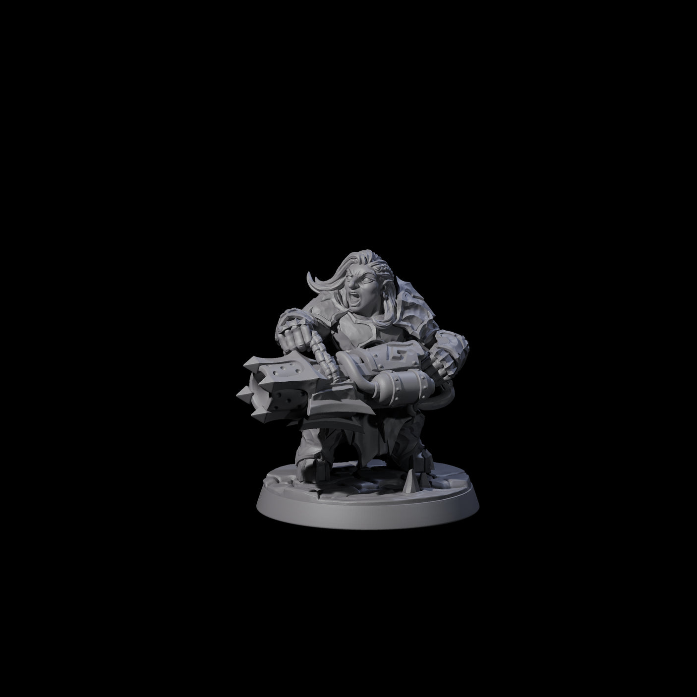 Six Deepcrust Dwarves Miniature for Dungeons and Dragons, Pathfinder or other TTRPGs