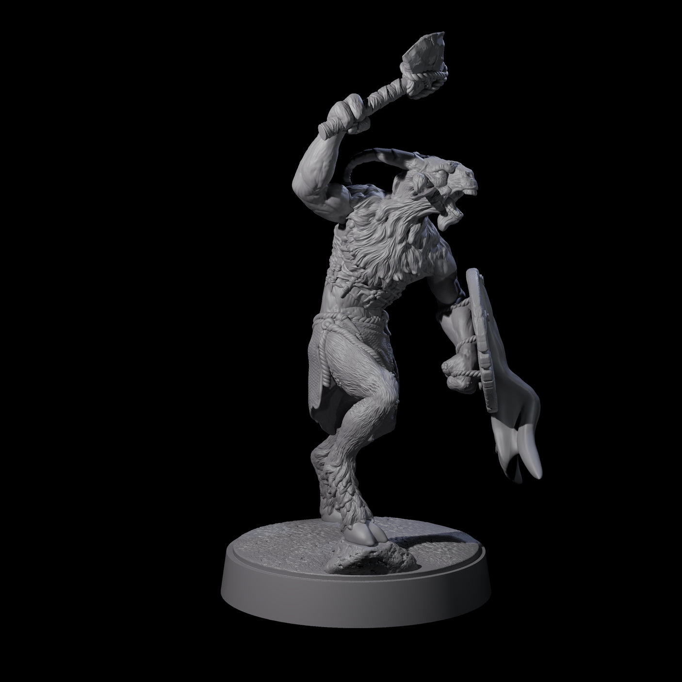 Six Defiant Goatfolk Fighters Miniature for Dungeons and Dragons, Pathfinder or other TTRPGs