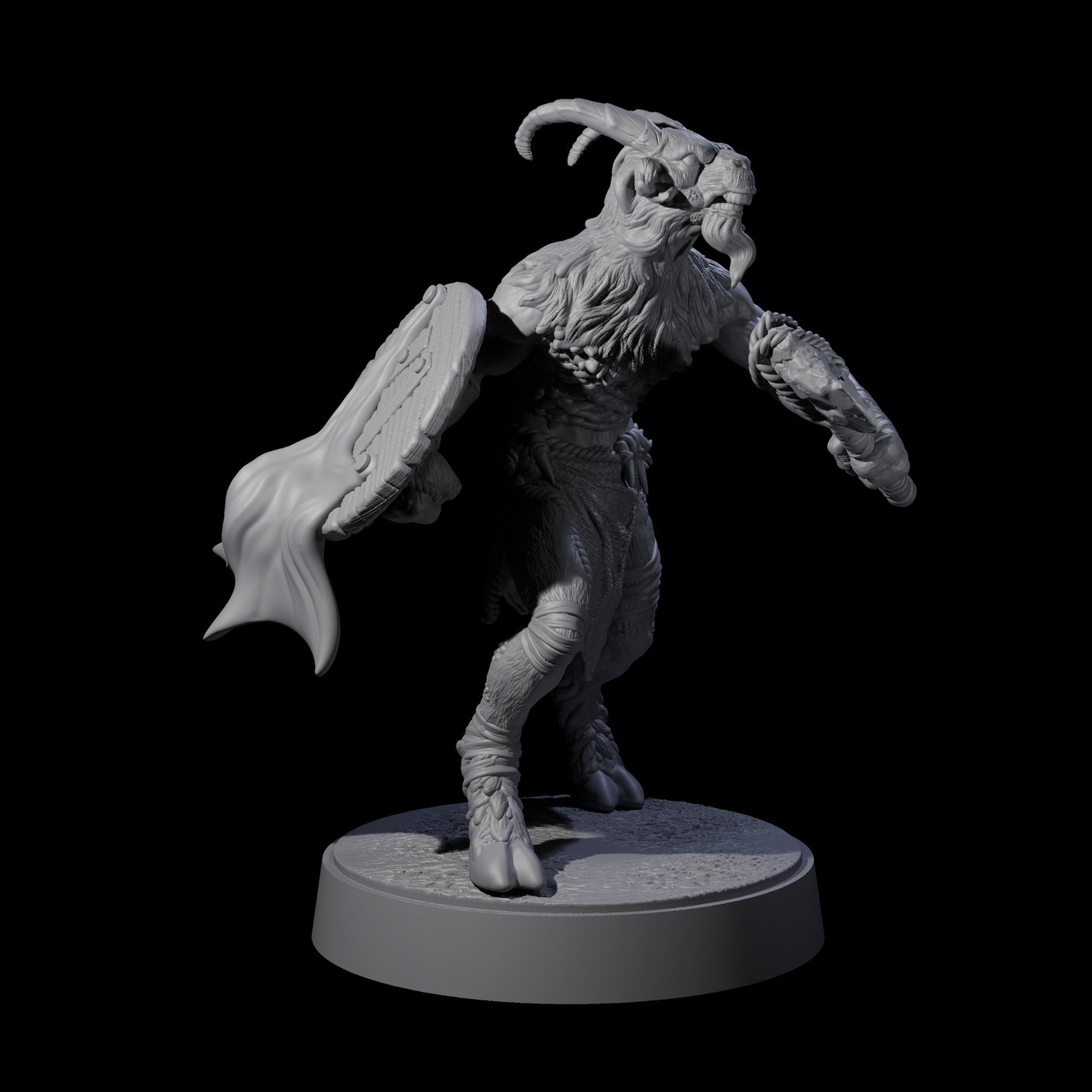 Six Defiant Goatfolk Fighters Miniature for Dungeons and Dragons, Pathfinder or other TTRPGs