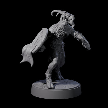 Six Defiant Goatfolk Fighters Miniature for Dungeons and Dragons, Pathfinder or other TTRPGs