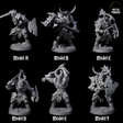 Six Demonic Ravagers Miniature for Dungeons and Dragons, Pathfinder or other TTRPGs