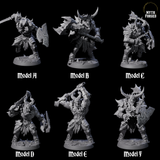 Six Demonic Ravagers Miniature for Dungeons and Dragons, Pathfinder or other TTRPGs