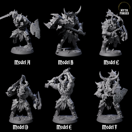 Six Demonic Ravagers Miniature for Dungeons and Dragons, Pathfinder or other TTRPGs