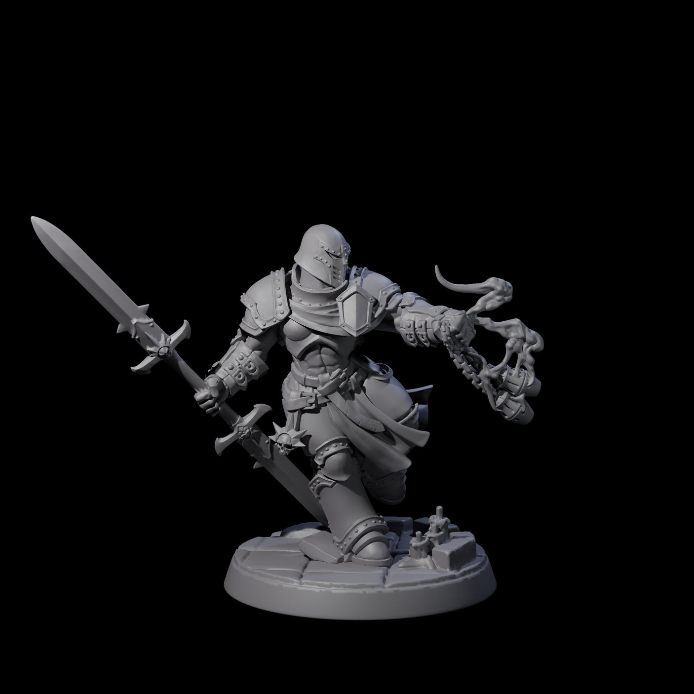 Six Determined Paladin Warriors Miniature for Dungeons and Dragons, Pathfinder or other TTRPGs