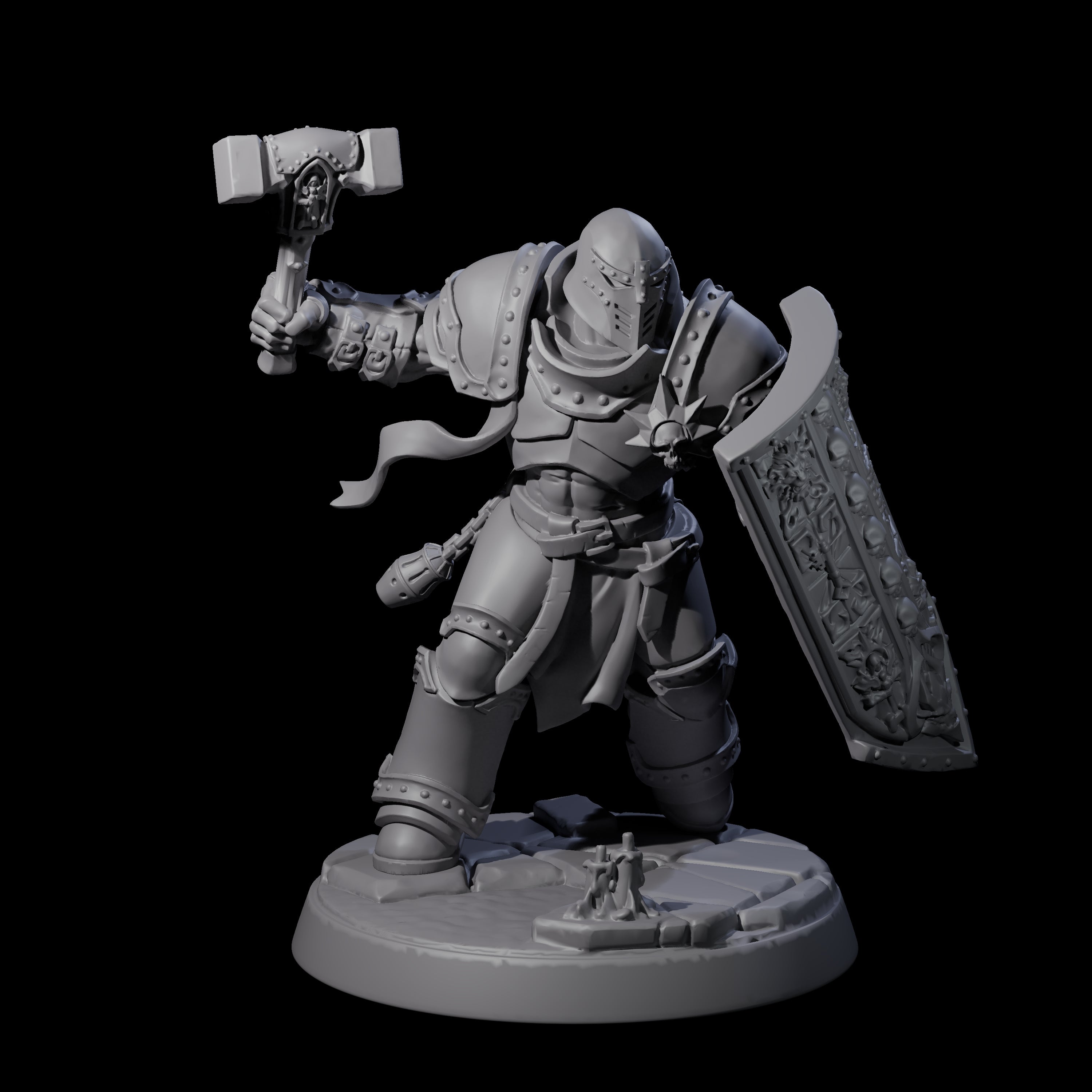 Six Determined Paladin Warriors Miniature for Dungeons and Dragons, Pathfinder or other TTRPGs