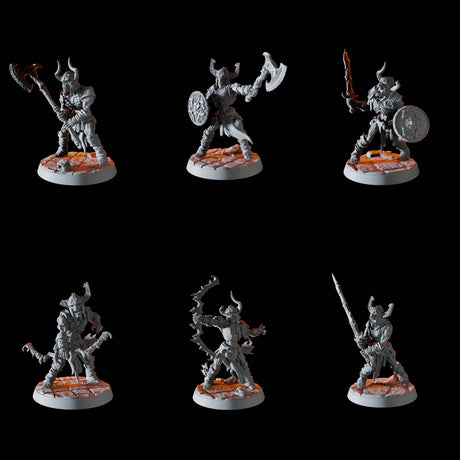 Six Draugr Soldiers Miniature for Dungeons and Dragons, Pathfinder or other TTRPGs