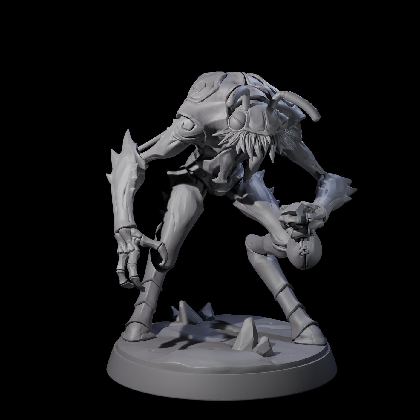 Six Droning Thri-kreen Thralls Miniature for Dungeons and Dragons, Pathfinder or other TTRPGs
