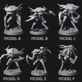 Six Droning Thri-kreen Thralls Miniature for Dungeons and Dragons, Pathfinder or other TTRPGs